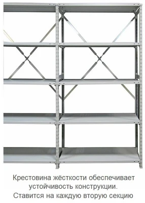 Стеллаж металлический ТСУ 2.2.5-300